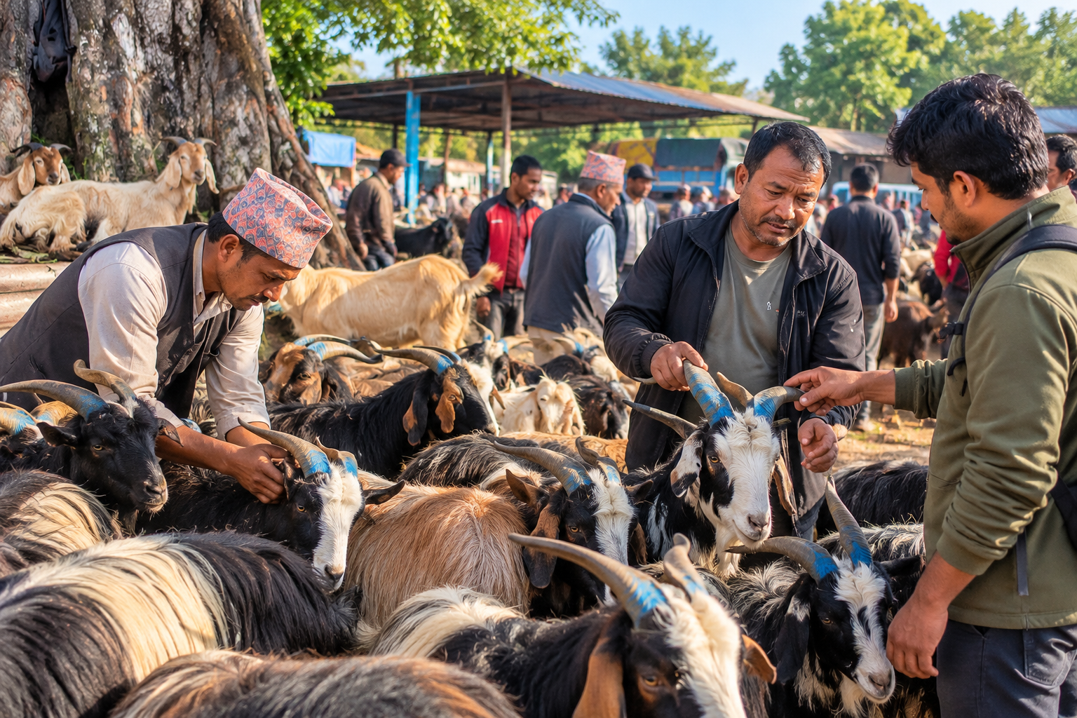 Selling Khasi in the market image